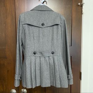 Express Grey Wool Blend Pea Coat Size L